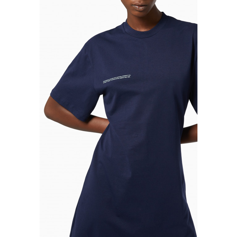 Pangaia - Lightweight Organic Cotton T-shirt Dress Navy