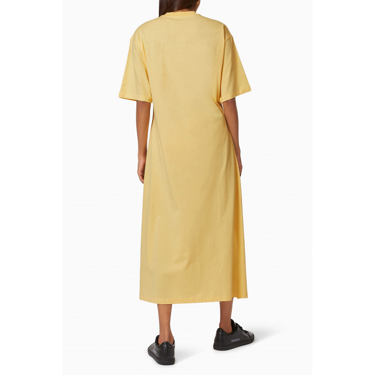 Pangaia - Lightweight Organic Cotton Long T-shirt Dress Buttercup Yellow
