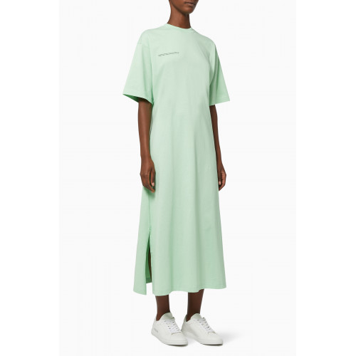 Pangaia - Lightweight Organic Cotton Long T-shirt Dress Matcha Green