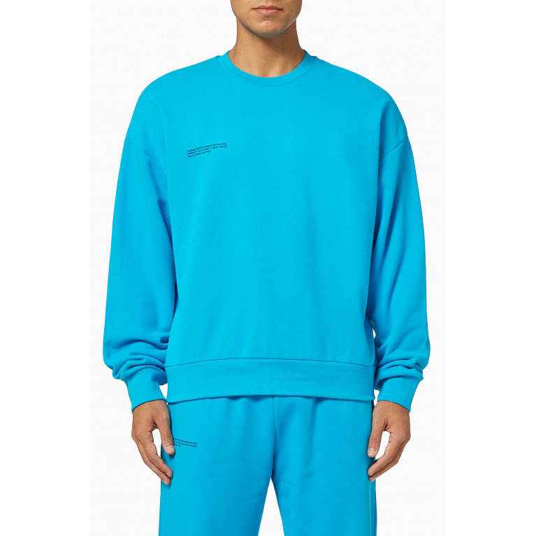 Pangaia - Lightweight Organic Cotton Sweatshirt Seahorse Blue