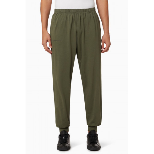 Pangaia - Lightweight Organic Cotton Loungewear Track Pants with C-FIBER™ Rosemary Green