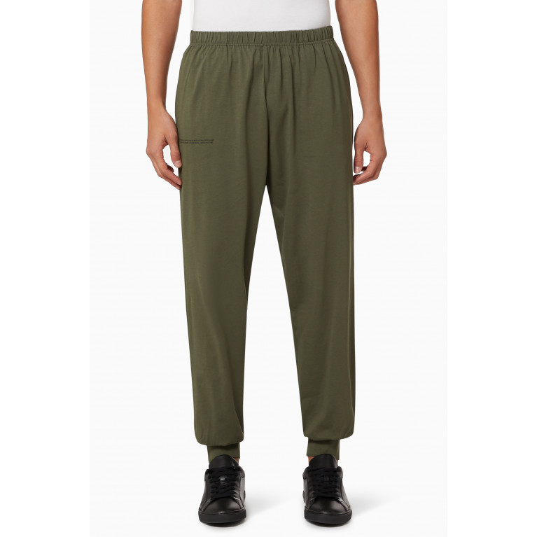 Pangaia - Lightweight Organic Cotton Loungewear Track Pants with C-FIBER™ Rosemary Green