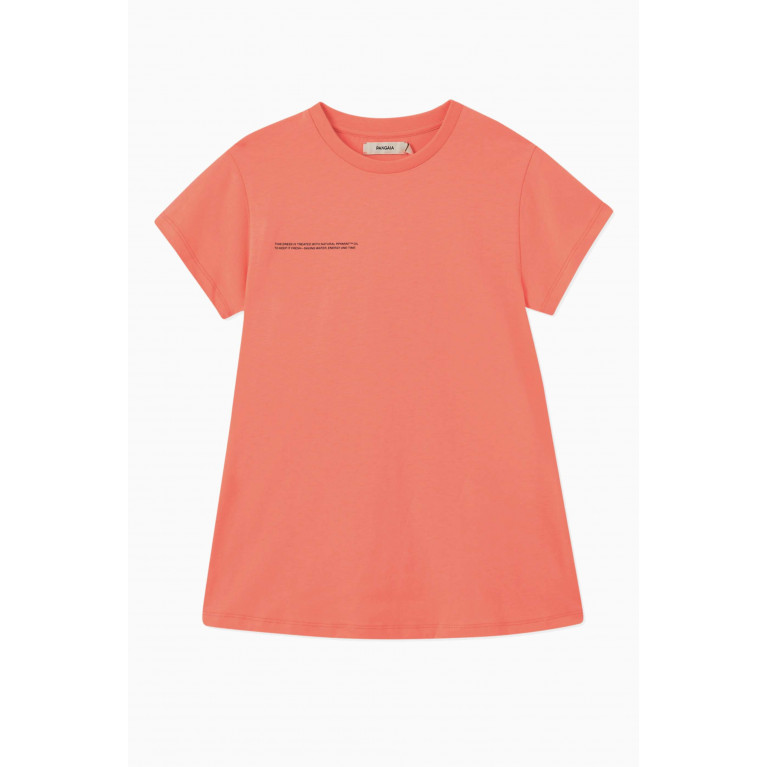 Pangaia - Organic Cotton T-shirt Dress Salmon Pink