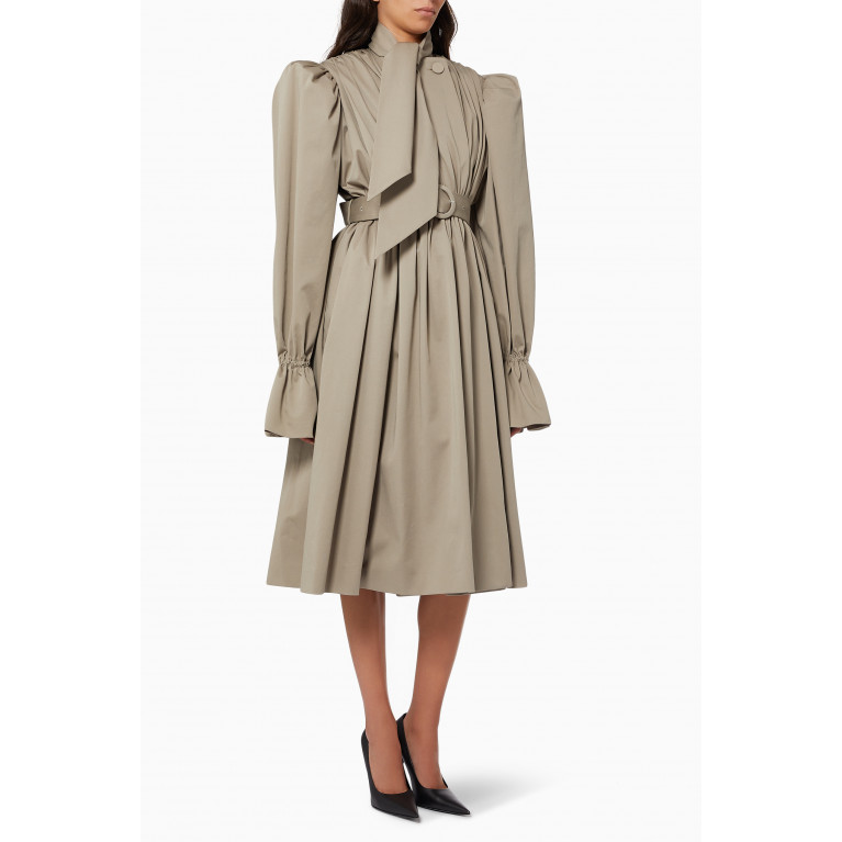 Balenciaga - Trench Coat Dress in Cotton Gabardine