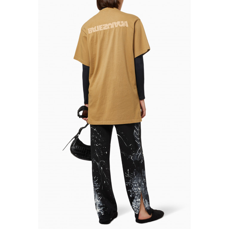 Balenciaga - Sporty Slit Large Fit T-shirt in Cotton Jersey