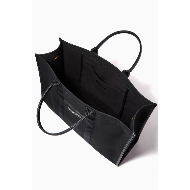 Balenciaga - Hardware Large Bag in Cotton Canvas Black
