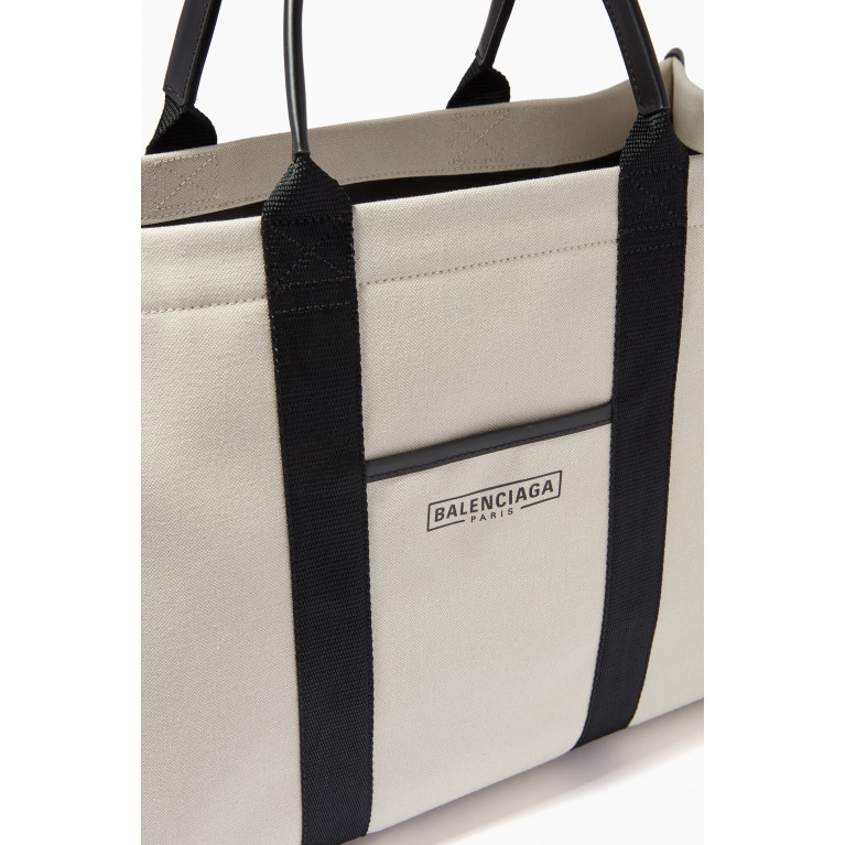 Balenciaga - Hardware Large Bag in Cotton Canvas Neutral