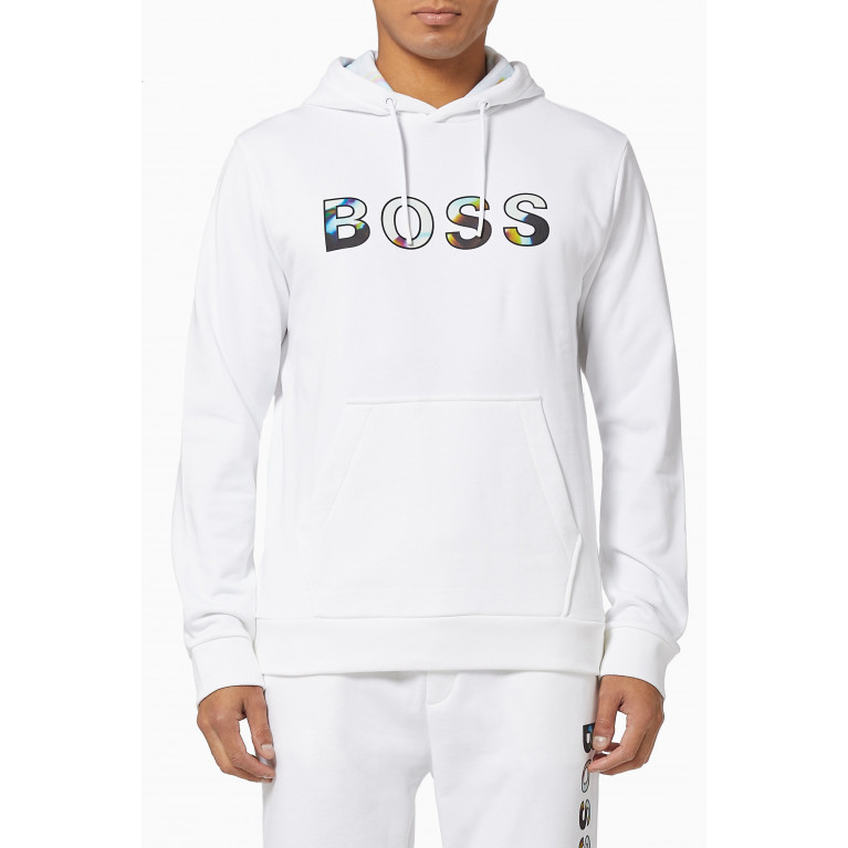 Boss - Boss Logo Sweatshirt in Jersey White
