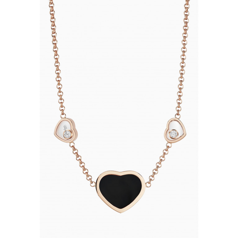 Chopard - Happy Hearts Diamond Pendant Necklace in 18kt Rose Gold
