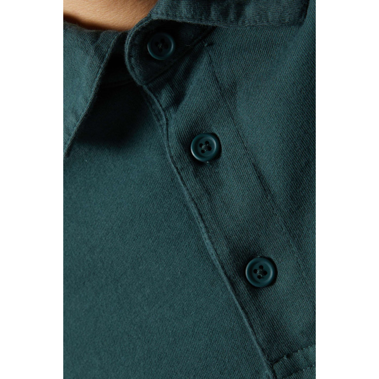 Vince - Longsleeved Polo in Cotton