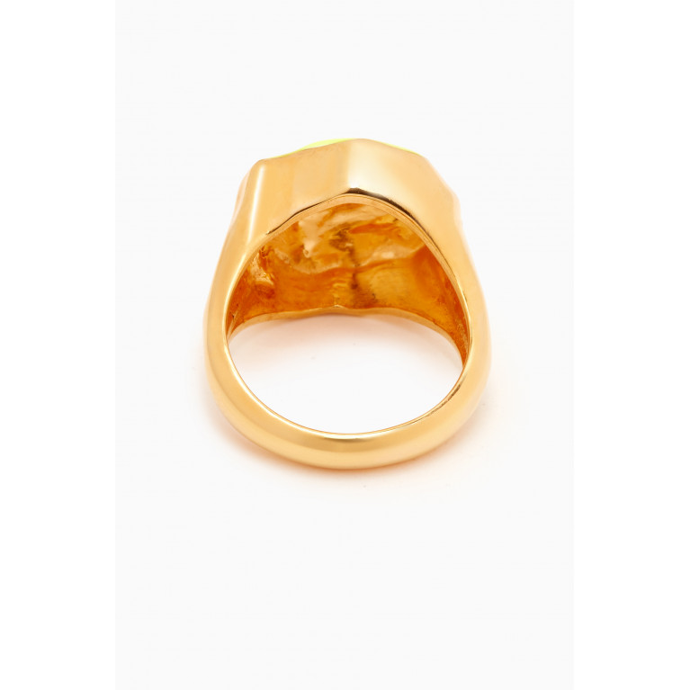 Joanna Laura Constantine - Feminine Waves Signet Ring in Gold Plating Yellow