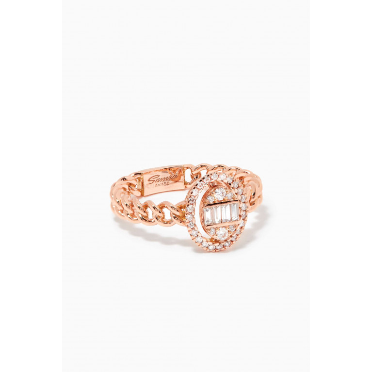 Samra - Quwa Diamond Ring in 18kt Rose Gold