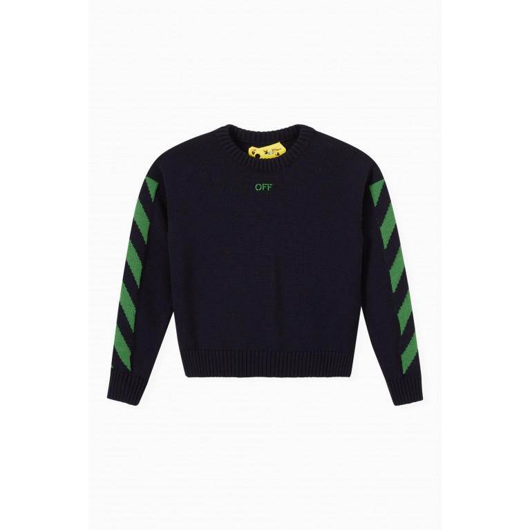 Off-White - Stamp Logo Sweater in Virgin Wool Knit
