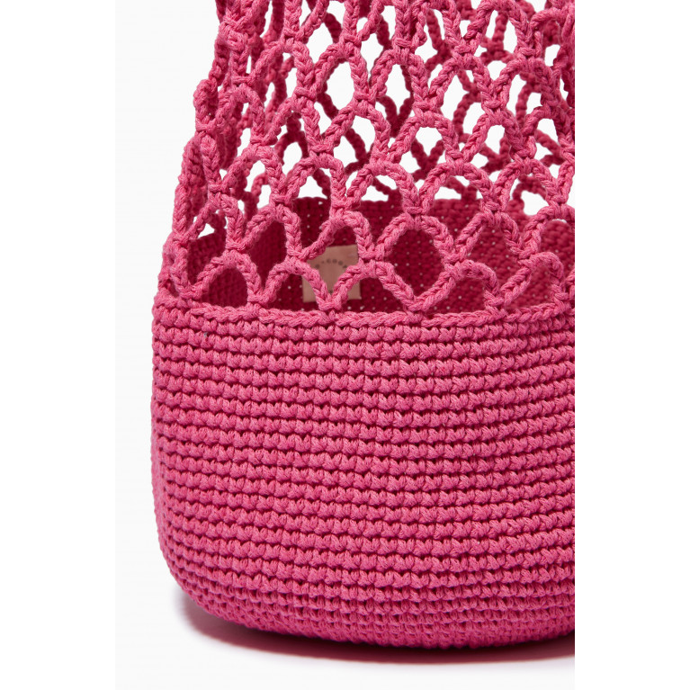 Cooperative Studio - Net Medium Tote Bag in Cotton Crochet Pink