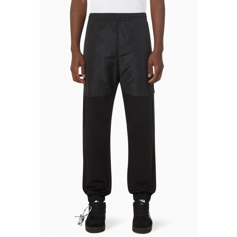 Off-White - Hybrid Cargo Pants in Technical Fabric & Cotton Terry
