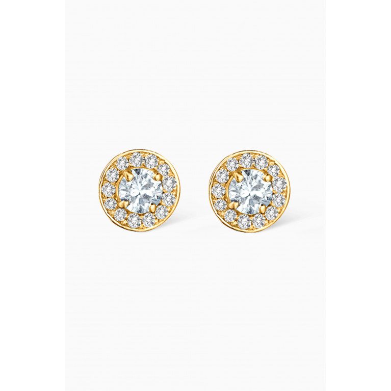 Aquae Jewels - Athena Earrings with Diamonds in 18kt Yellow Gold Silver