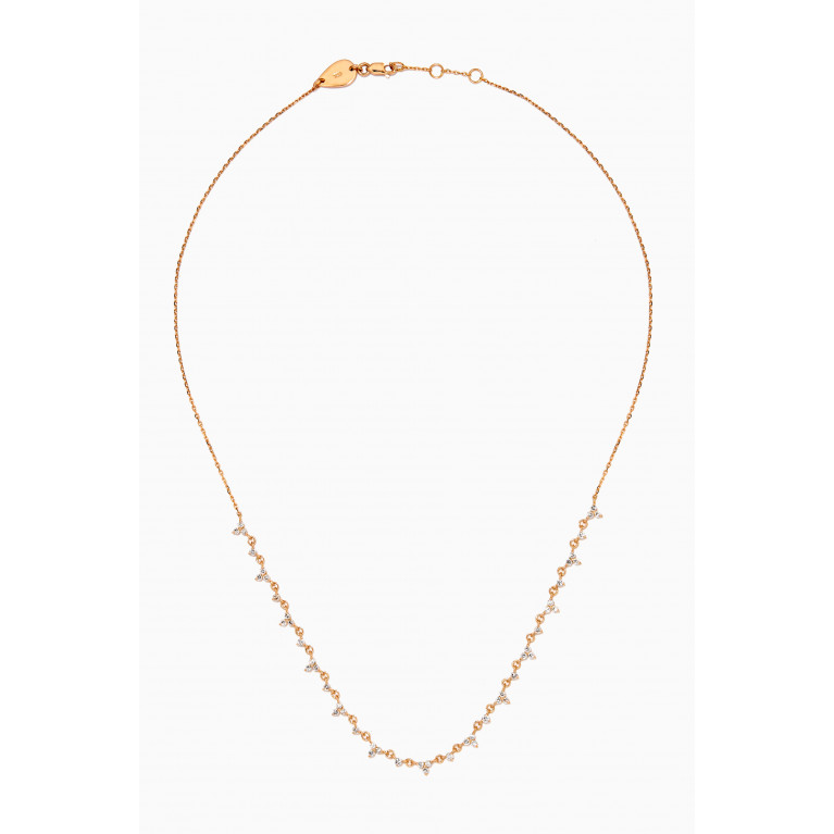 Aquae Jewels - Gala Britney Necklace with Diamonds in 18kt Yellow Gold