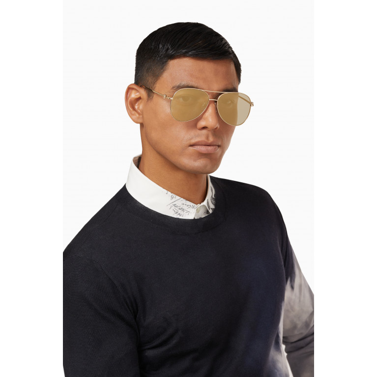 Alexander McQueen - Light Skull Pilot Sunglasses