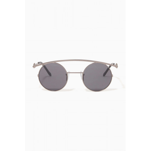 Karen Wazen - Retro XL Round Sunglasses in Metal