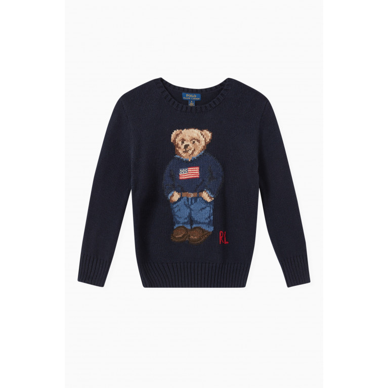 Polo Ralph Lauren - Polo Bear Flag Sweater in Cotton Knit