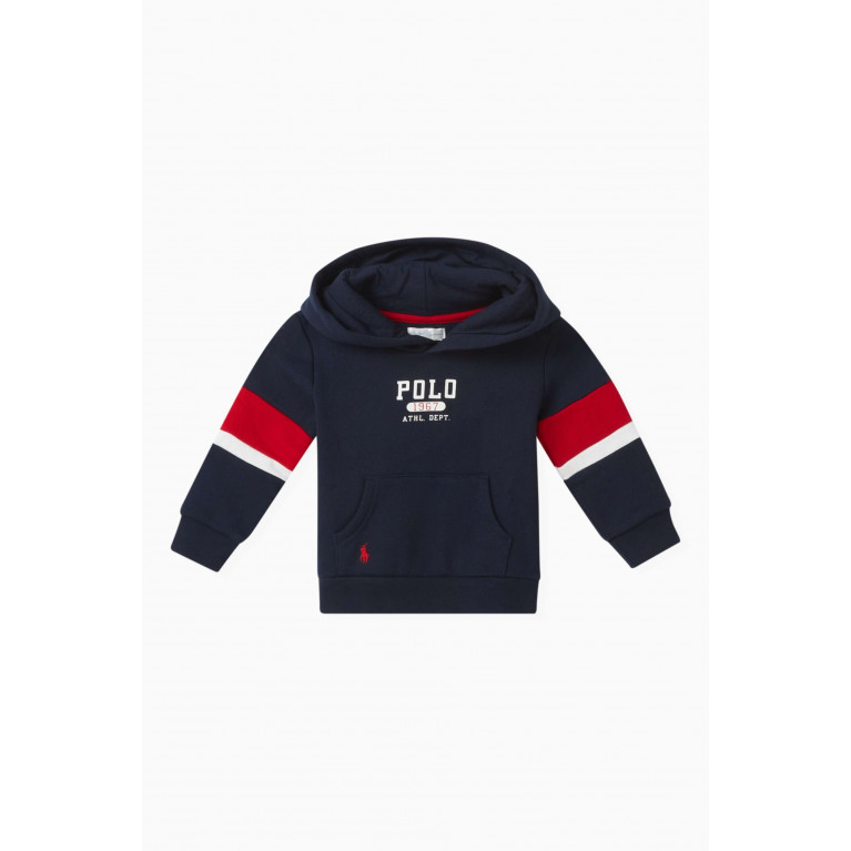 Polo Ralph Lauren - Logo-print Colour Block Hoodie in Cotton-blend