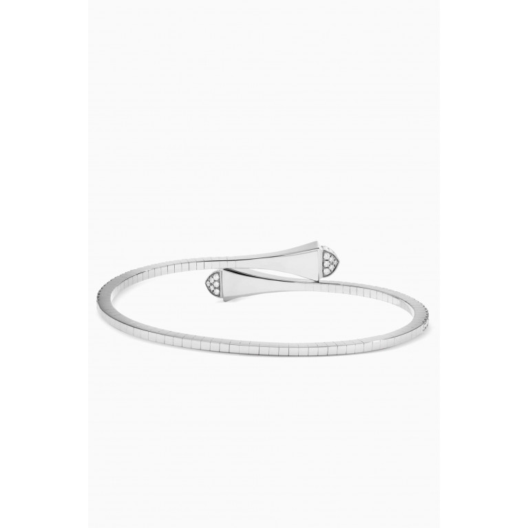 Marli - Cleo Diamond Midi Slip-on Bracelet in 18kt White Gold
