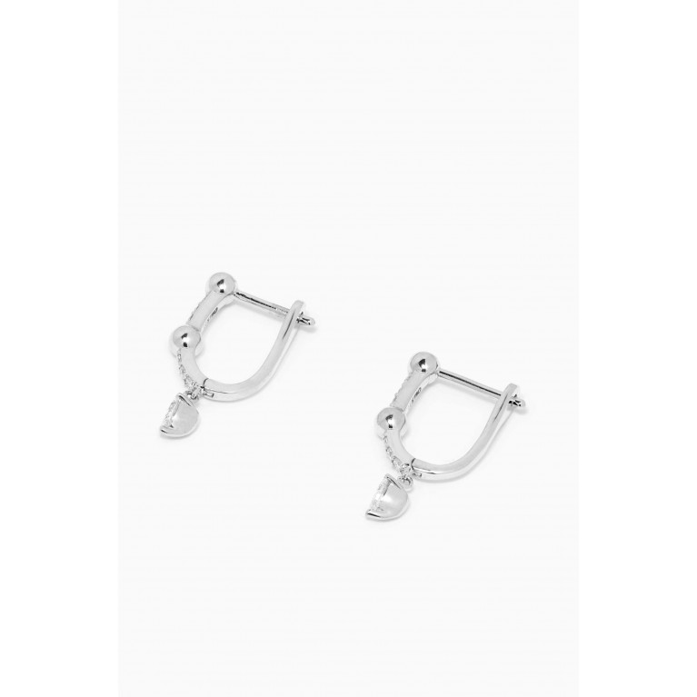 Lustro Jewellery - LANCIA Earrings with Diamonds in 18kt White Gold