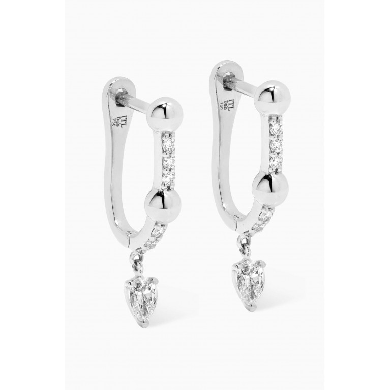 Lustro Jewellery - LANCIA Earrings with Diamonds in 18kt White Gold