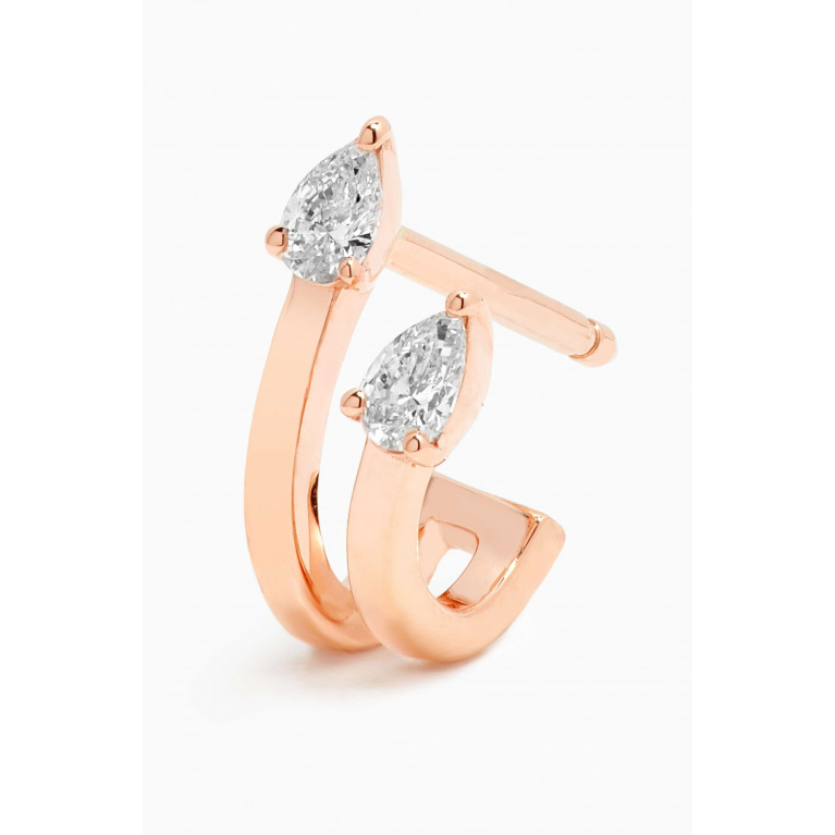 Lustro Jewellery - LUSSO Earrings with Diamonds in 18kt Rose Gold