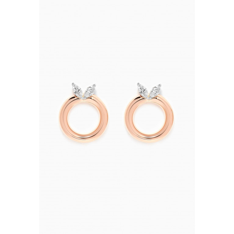 Lustro Jewellery - LUST Earrings with Diamonds in 18kt Rose Gold