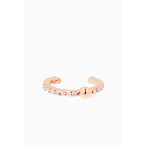 Lustro Jewellery - LANCIA Single Ear Cuff with Diamonds in 18kt Rose Gold