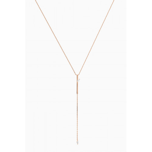 Lustro Jewellery - LUSSO Necklace with Diamonds in 18kt Rose Gold