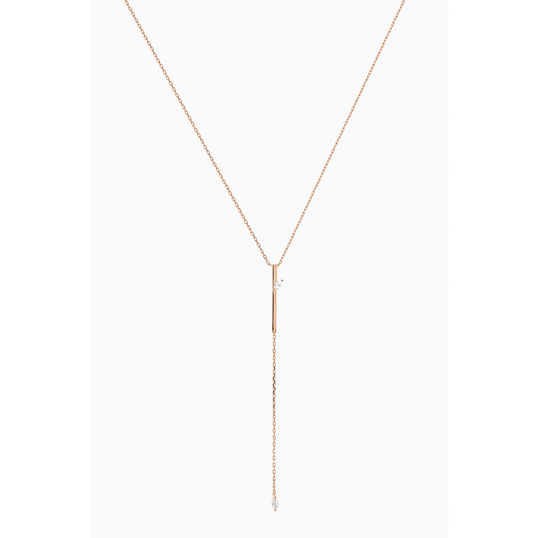 Lustro Jewellery - LUSSO Necklace with Diamonds in 18kt Rose Gold