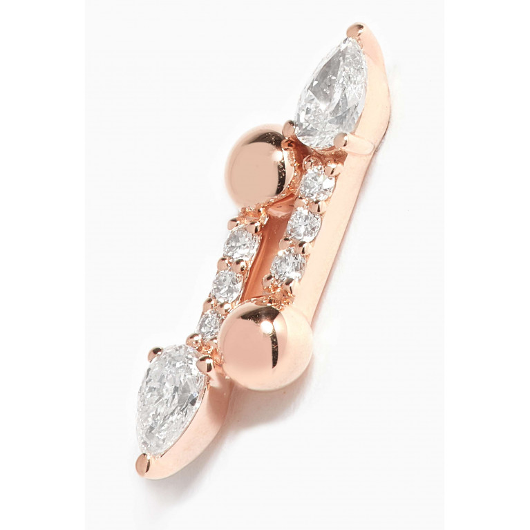 Lustro Jewellery - LANCIA Earrings with Diamonds in 18kt Rose Gold
