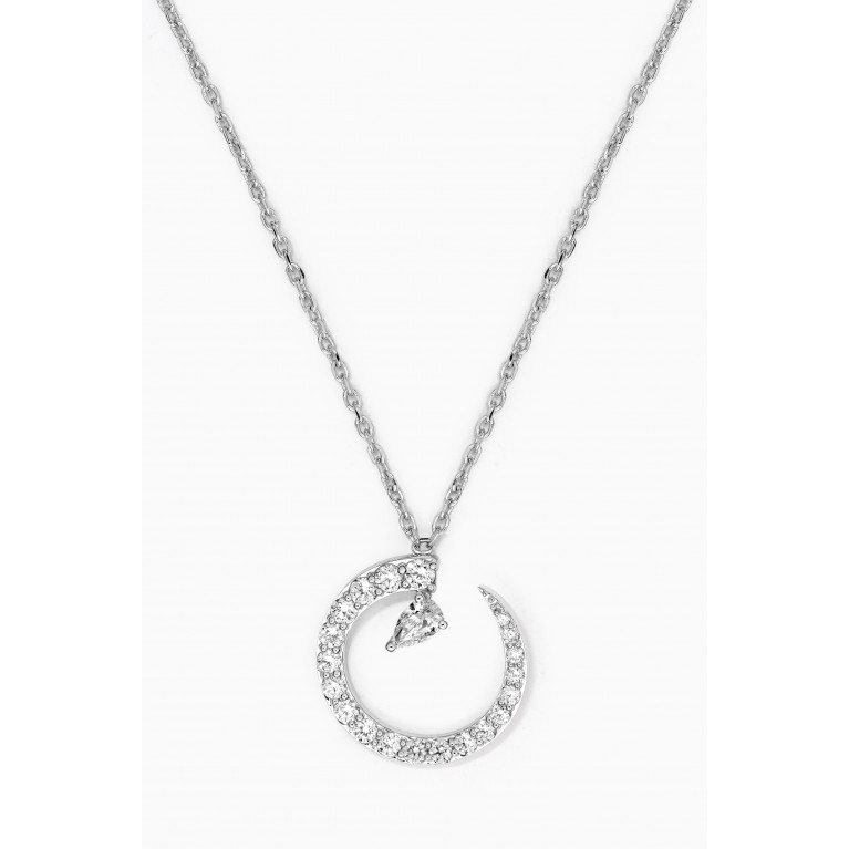 Lustro Jewellery - LUSSO Necklace with Diamonds in 18kt White Gold