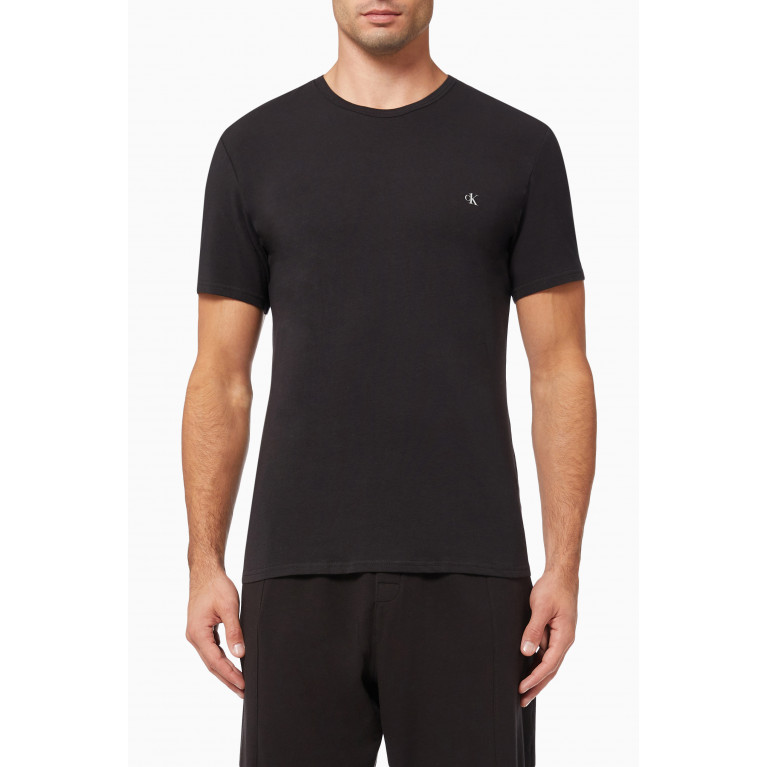 Calvin Klein - Lounge T-shirt in Stretch Jersey, Set of 2 Black