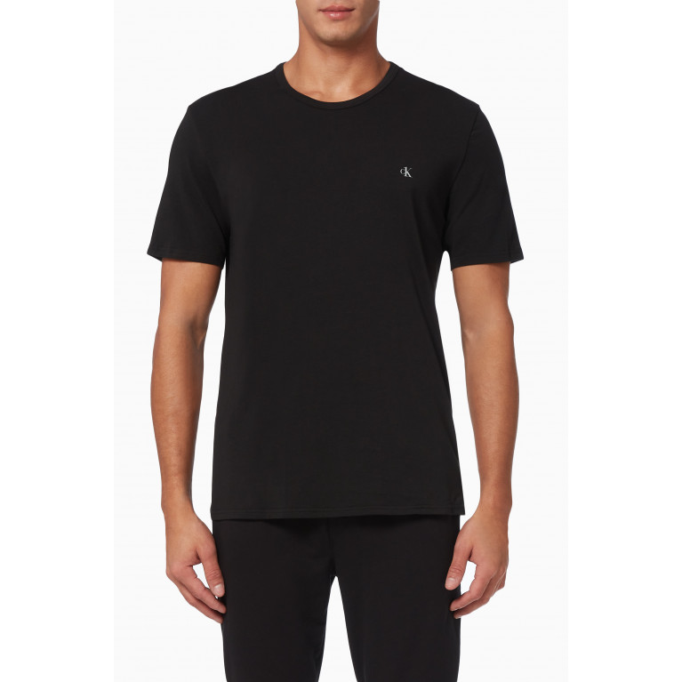 Calvin Klein - Lounge T-shirt in Stretch Jersey, Set of 2 Black