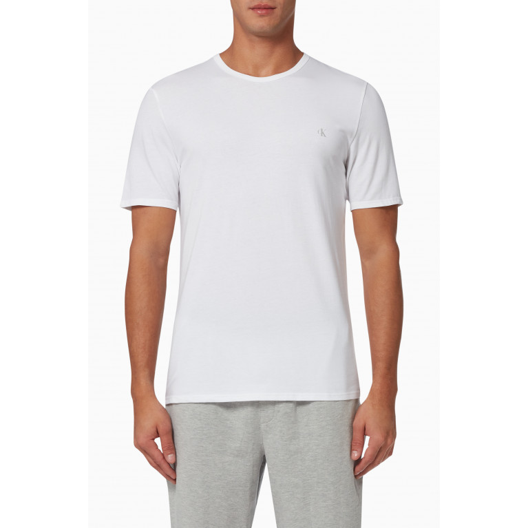Calvin Klein - Lounge T-shirt in Stretch Jersey, Set of 2 White