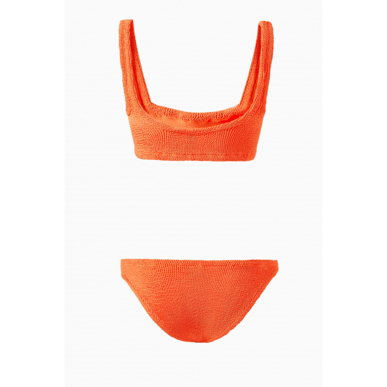 Hunza G - Xandra Bikini in Crinkle Nylon Blend Orange