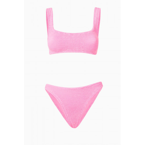 Hunza G - Xandra Bikini in Crinkle Nylon Blend Pink