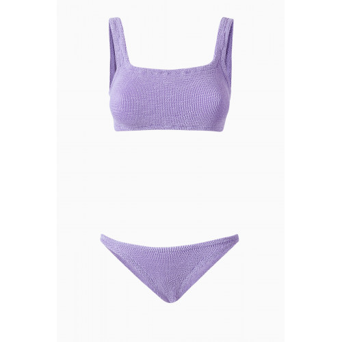 Hunza G - Xandra Bikini in Crinkle Nylon Blend Purple