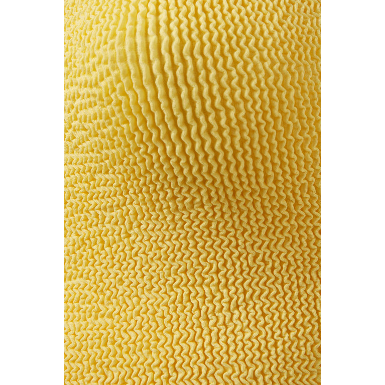 Hunza G - Pamela One-piece Swimsuit in Crinkle Nylon Blend Yellow