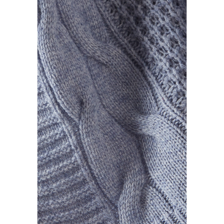 Izaak Azanei - IA Essentials Cardigan in Cable Knit Grey