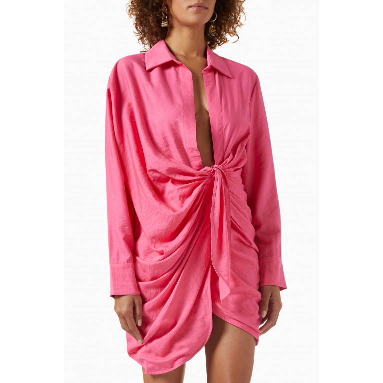 Jacquemus - La Robe Bahia Dress in Viscose Pink
