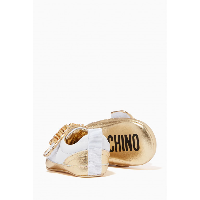 Moschino - Shiny Logo Sneakers in Leather