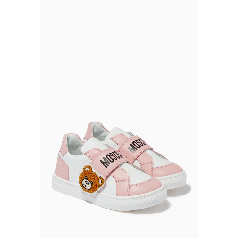 Moschino - Bear Logo Sneakers in Leather