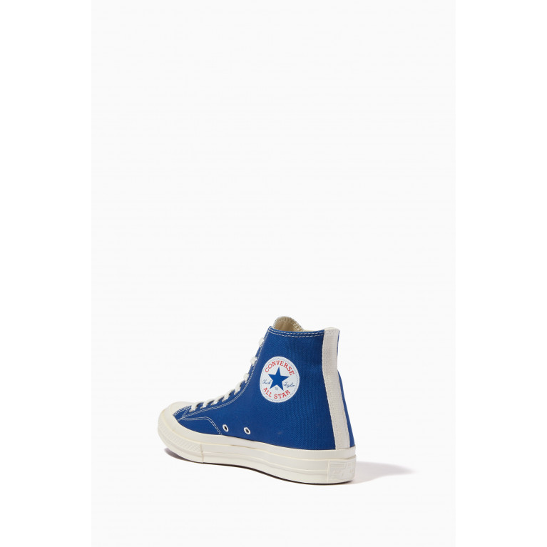 Comme des Garçons - x Converse Chuck 70 High Top Sneakers in Canvas Blue