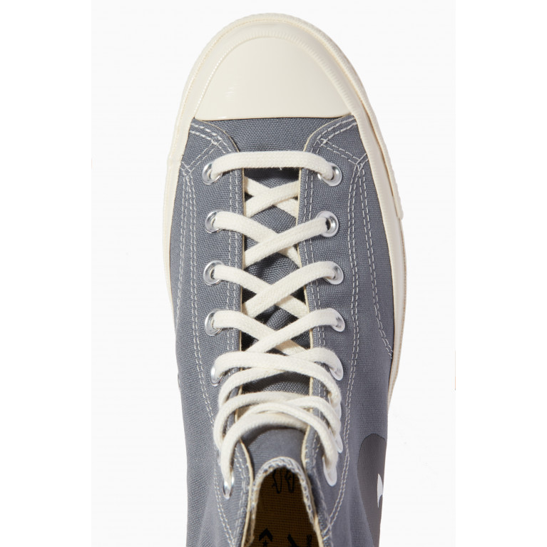 Comme des Garçons - x Converse Chuck 70 High Top Sneakers in Canvas Grey