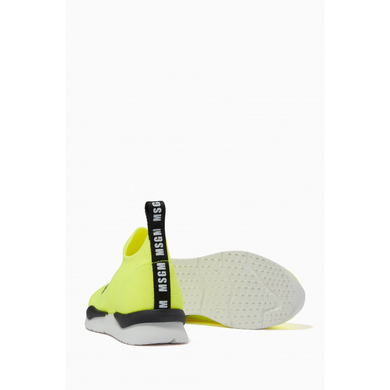 MSGM - Logo Sock Sneakers Yellow