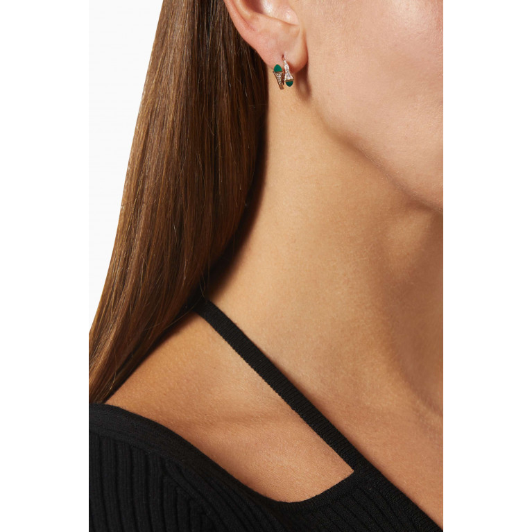 Marli - Cleo Diamond Huggie Earrings in 18kt Rose Gold